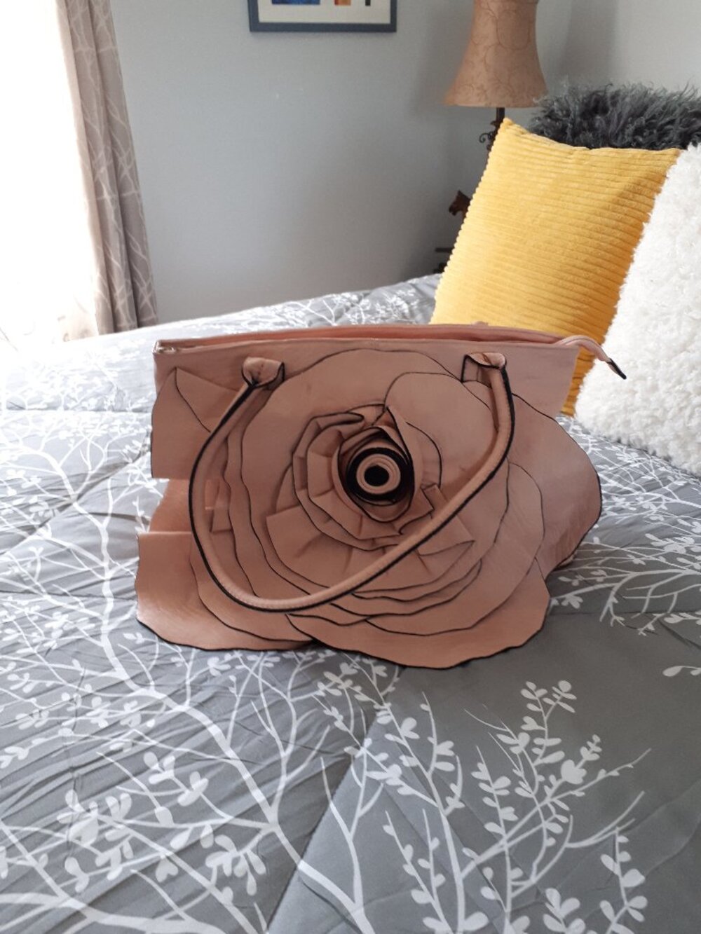 Blush Pink Floral Motif Bag